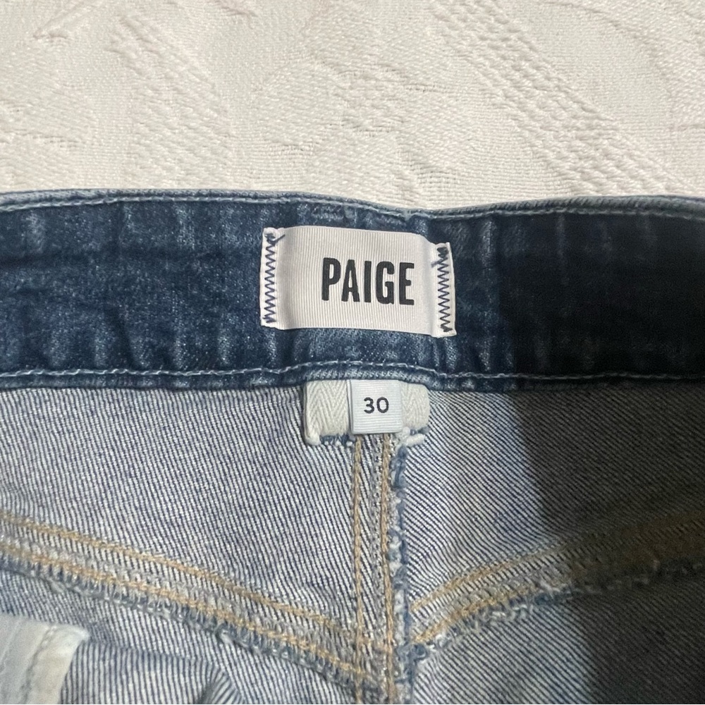 PAIGE Sasha Wide Leg Jean in Blue Size 30 - Picture 12 of 15